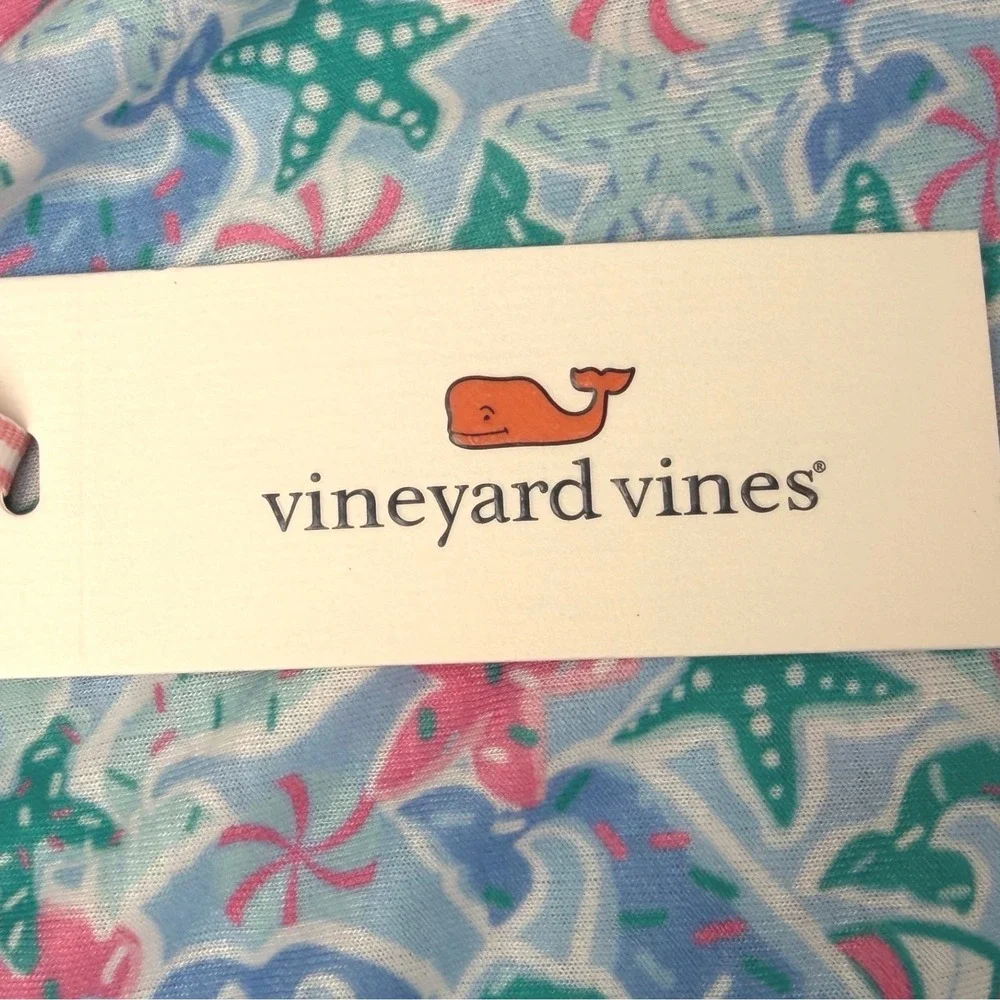 Vineyard Vines Girls Blue Cookie Whale Lounge Pant 7L0113-456 Large 14 NWT
